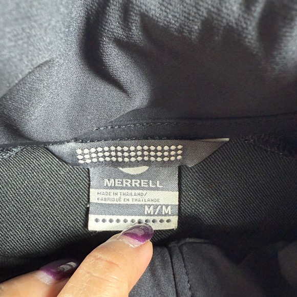 Merrell Black Softshell Jacket Full Zip Outdoor Hiking Activewear Gorpcore Med - Picture 4 of 7